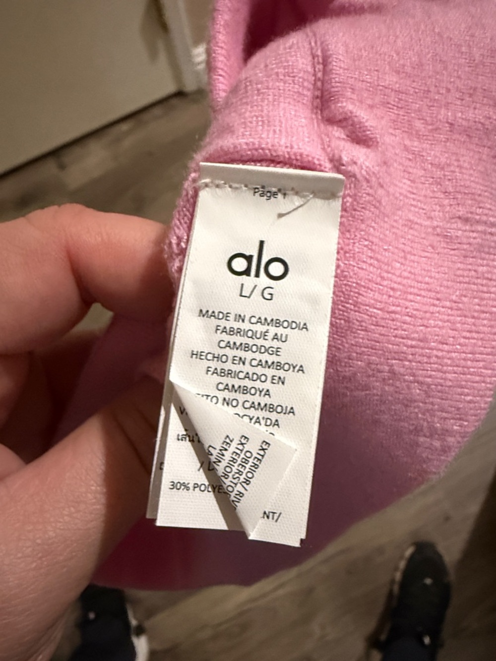ALO Yoga Pink Ribbed Knit Bralette with Thin Straps - Picture 6 of 6